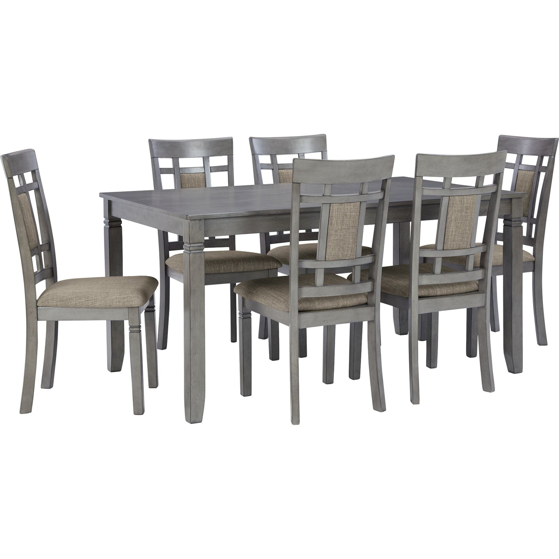 Jayemyer 7 Piece Casual Dining - Charcoal Gray - (D368-425)