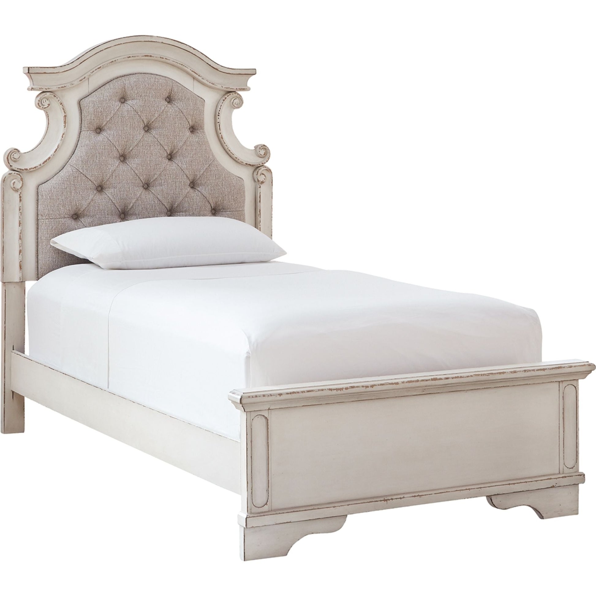 Realyn Twin Bed - Chipped White