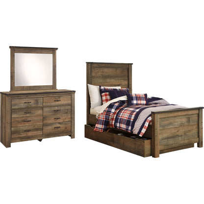 Trinell 5 Piece Twin Bedroom - Brown