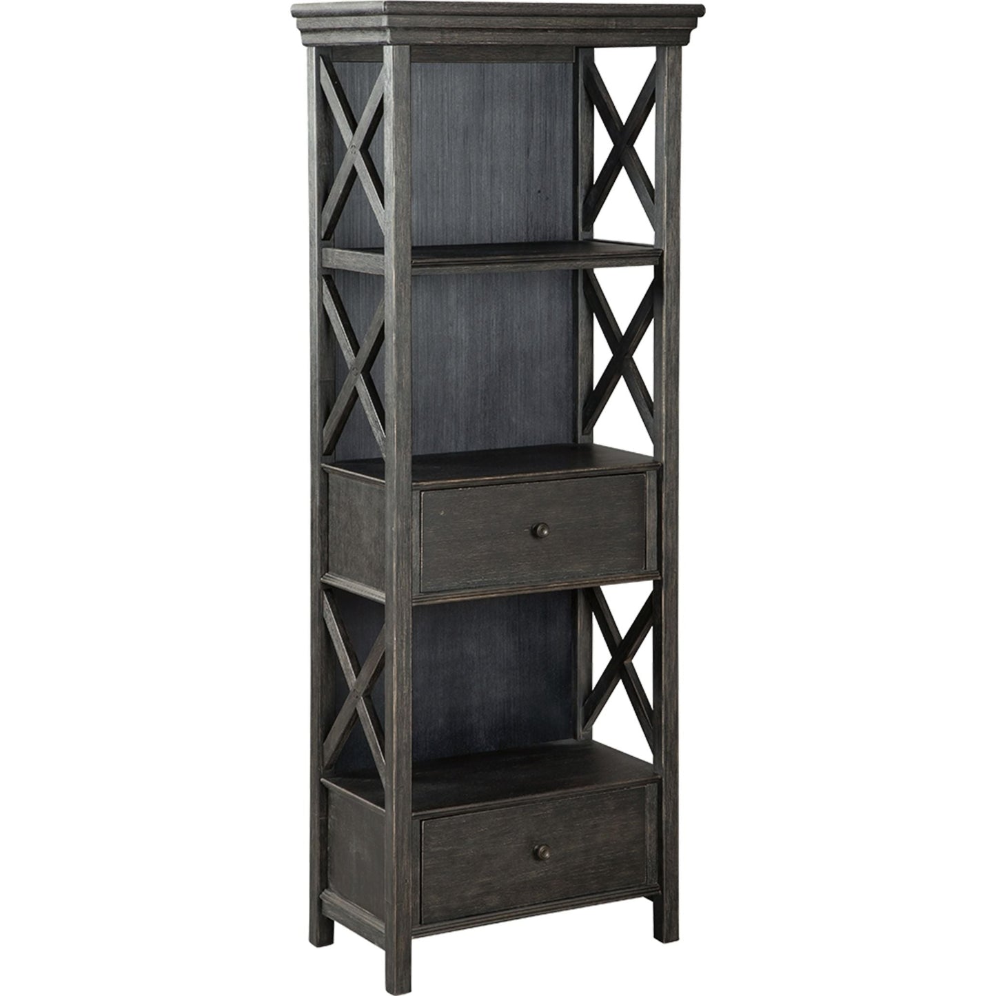 Tyler Creek Display Cabinet - Black/Grey - (D736-76)