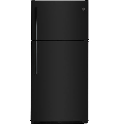 GE® Energy Star 18 Cu. Ft. Top-Freezer Refrigerator Black - GTE18FTLKBB