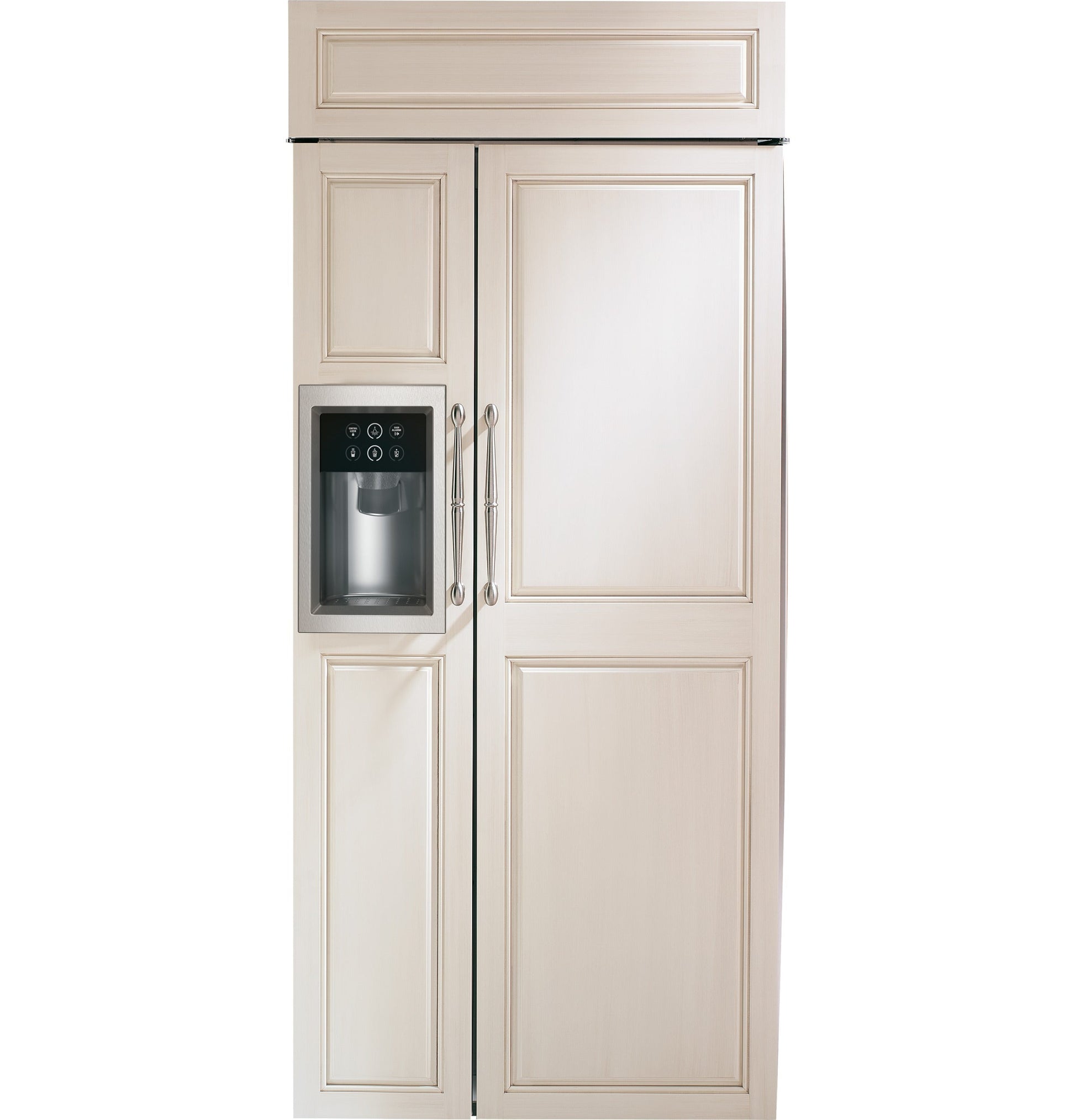 Monogram 36" Built In Side By Side Custom Panel Dispenser Refrigerator - ZISB360DNII