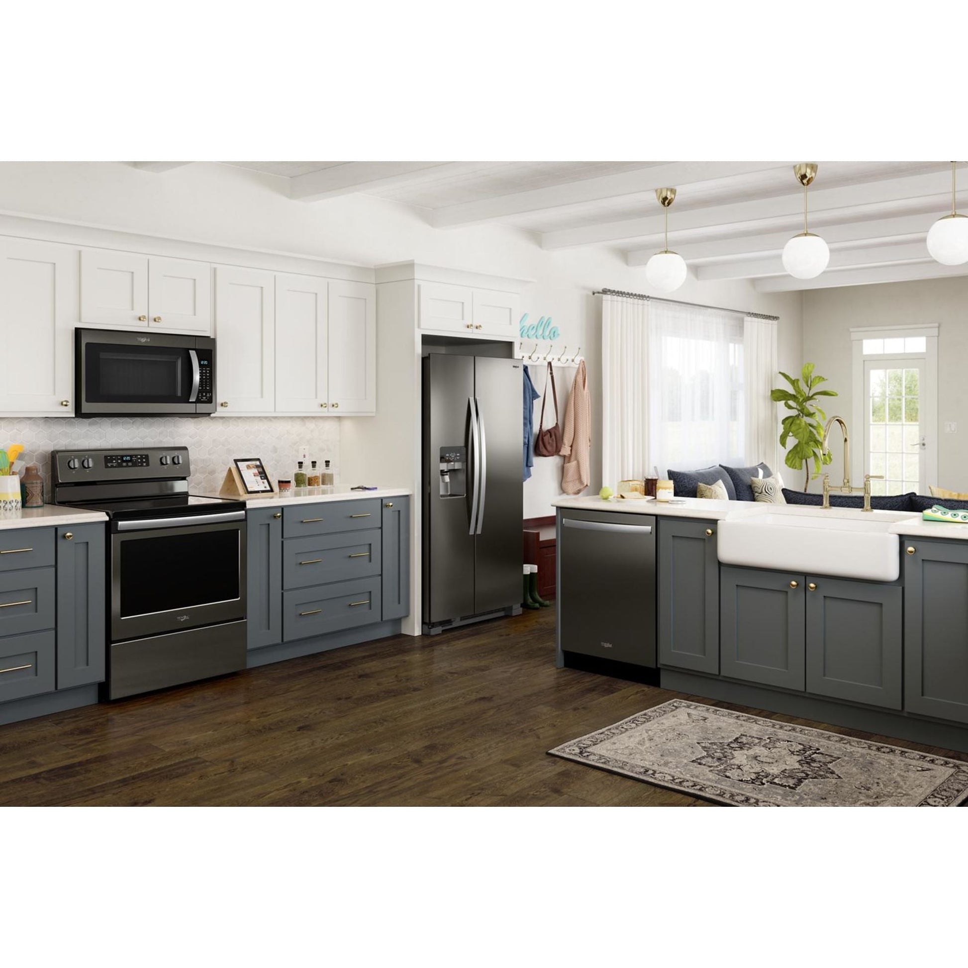 Whirlpool Side x Side Fridge (WRS325SDHV) - Black Stainless