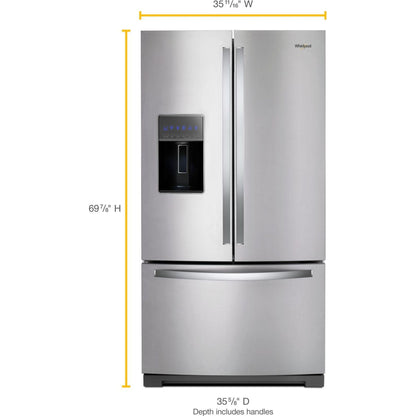Whirlpool French Door Fridge (WRF767SDHZ) - Stainless Steel