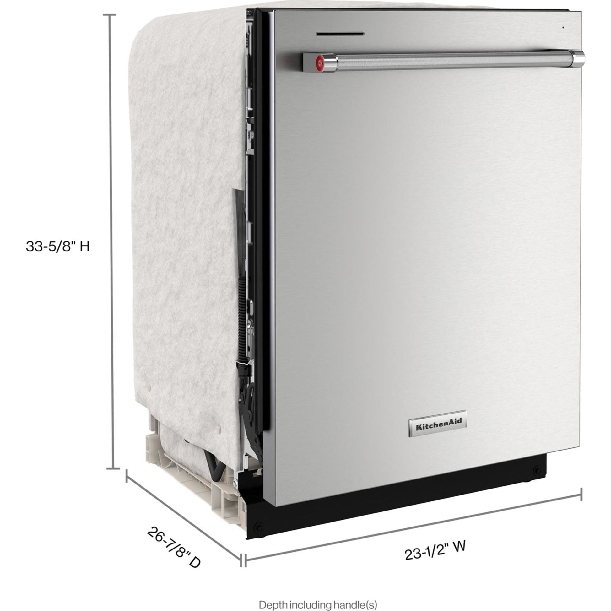 KitchenAid Dishwasher Stainless Steel Tub (KDTM404KPS) - Stainless Steel