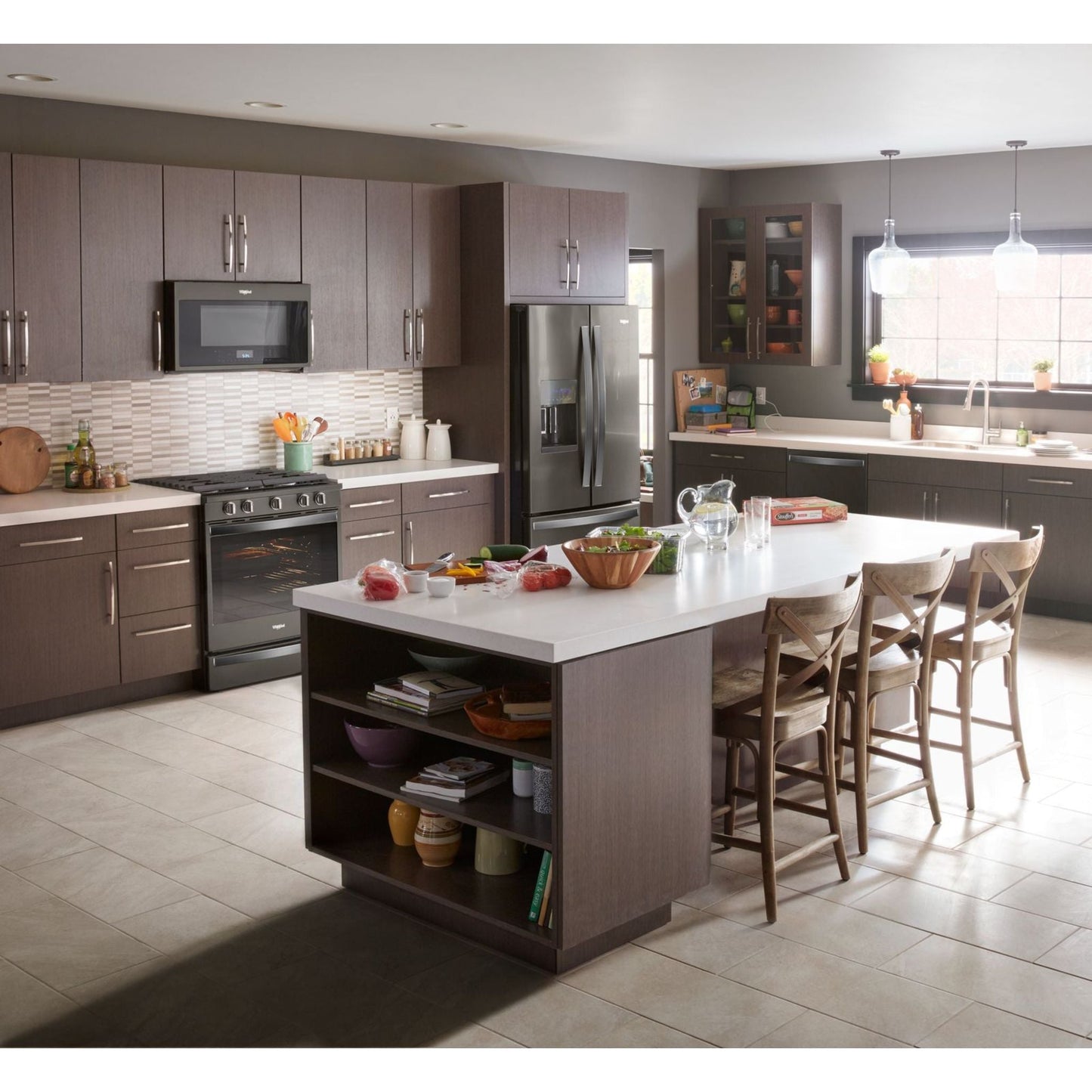 Whirlpool Gas Range (WEG750H0HV) - Black Stainless