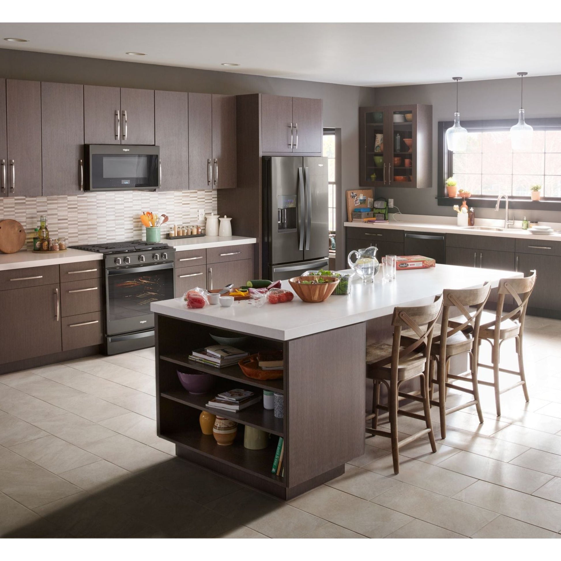 Whirlpool Gas Range (WEG750H0HV) - Black Stainless