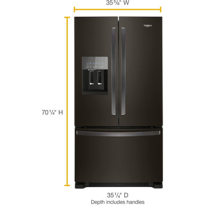 Whirlpool French Door Fridge (WRF555SDHV) - Black Stainless