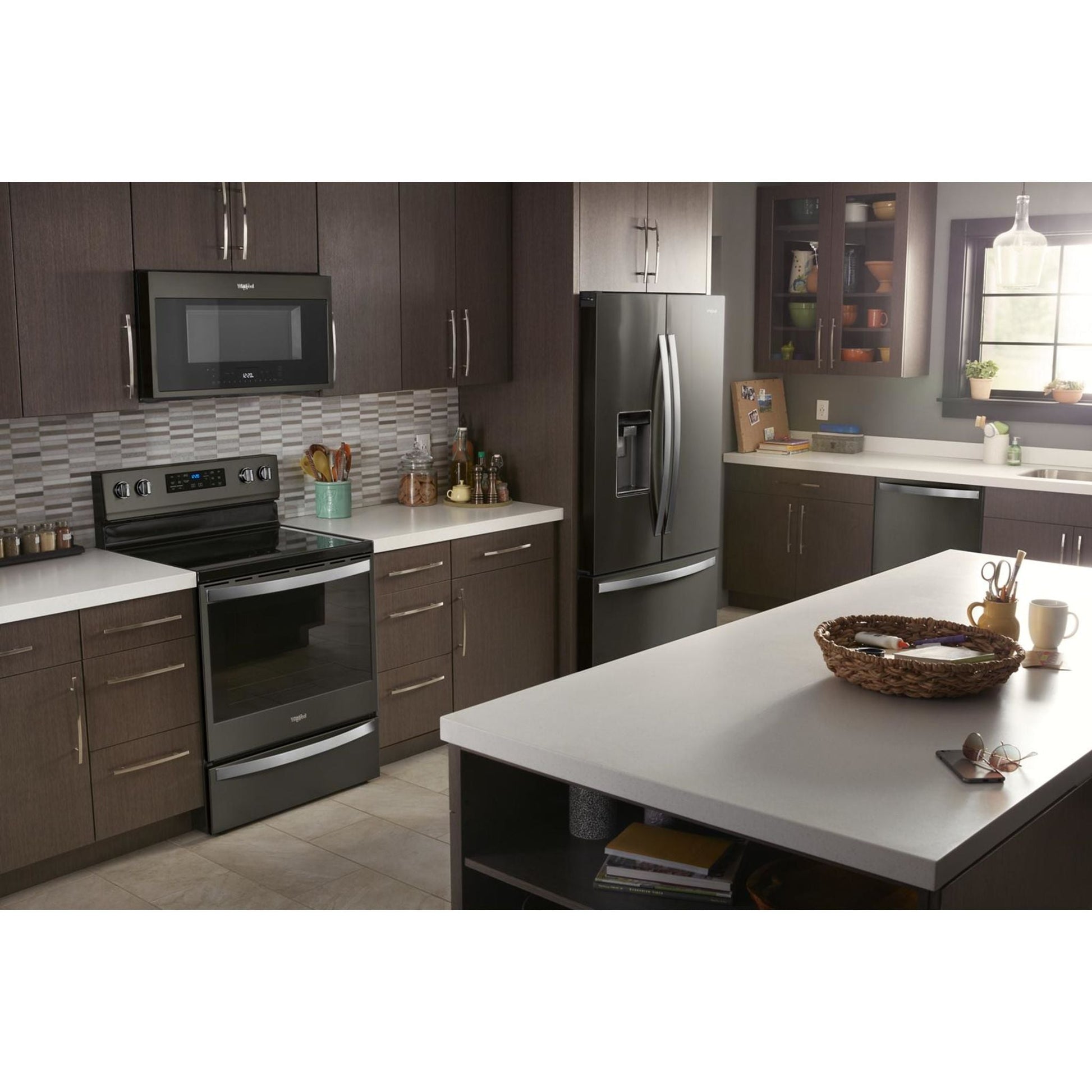 Whirlpool Convection Range (YWFE775H0HV) - Black Stainless