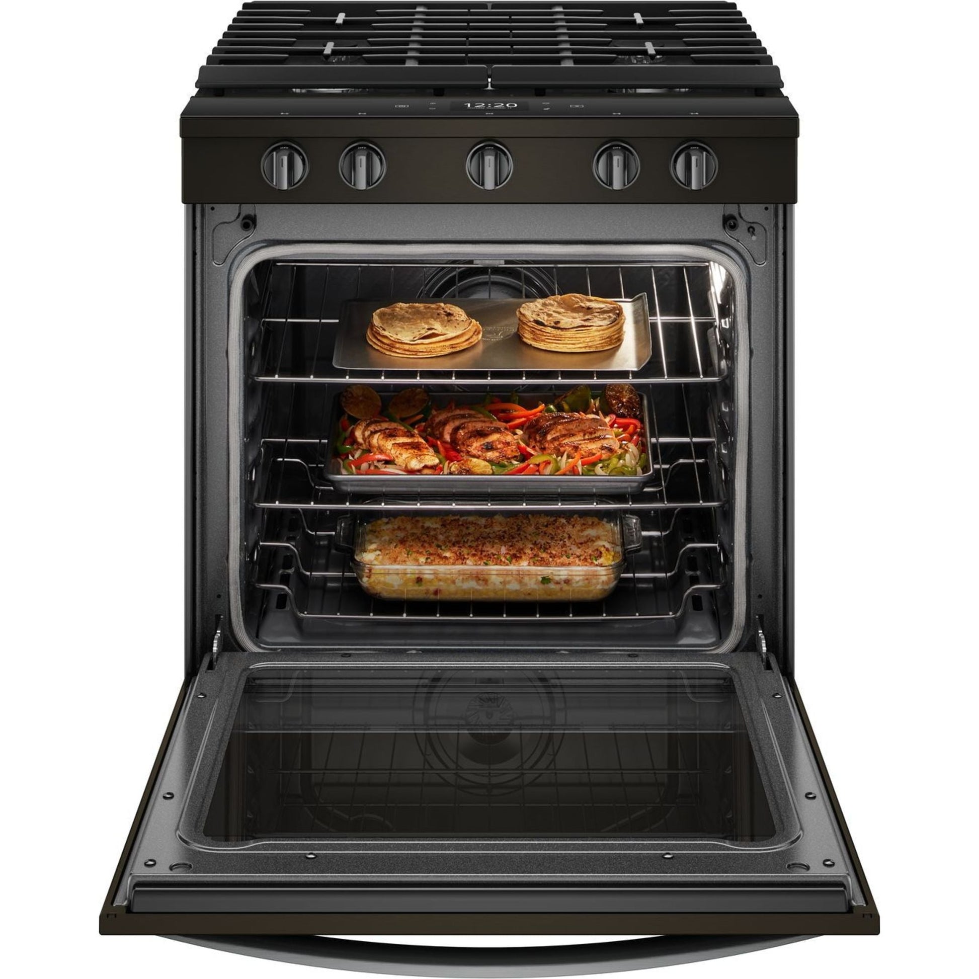 Whirlpool Gas Range (WEG750H0HV) - Black Stainless