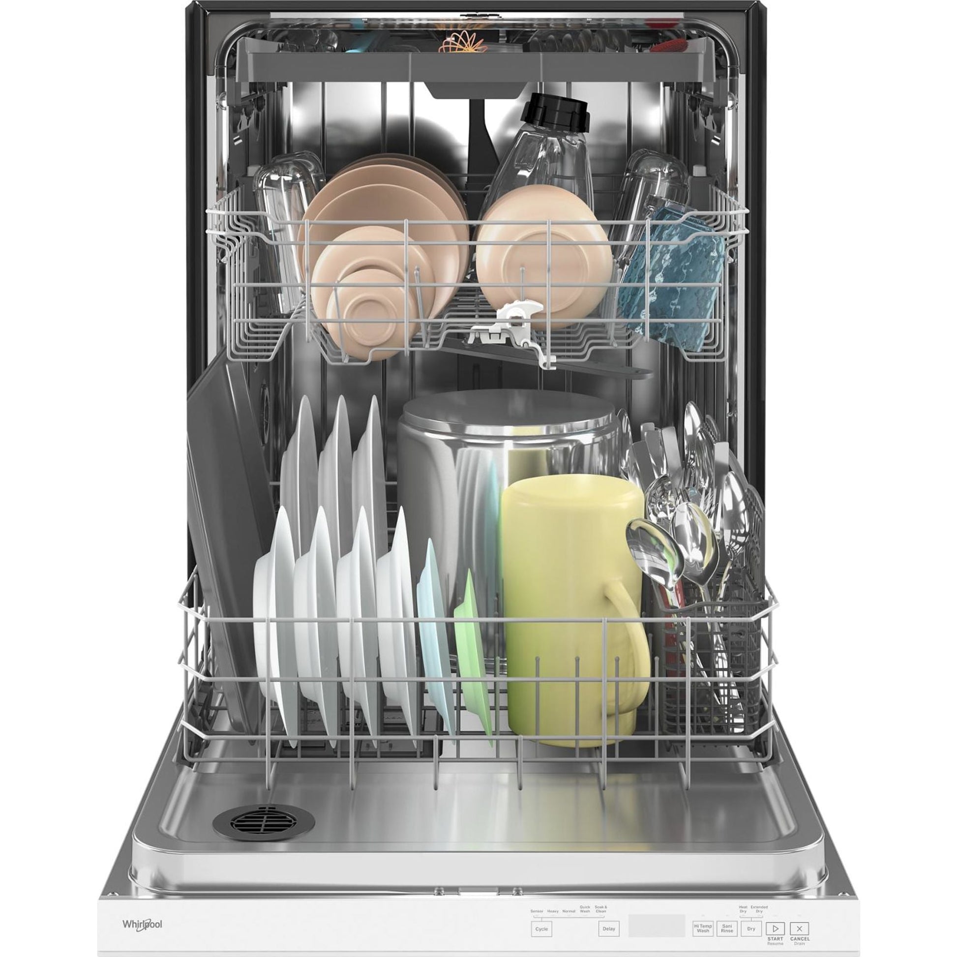 Whirlpool Dishwasher Stainless Steel Tub (WDTA50SAKW) - White
