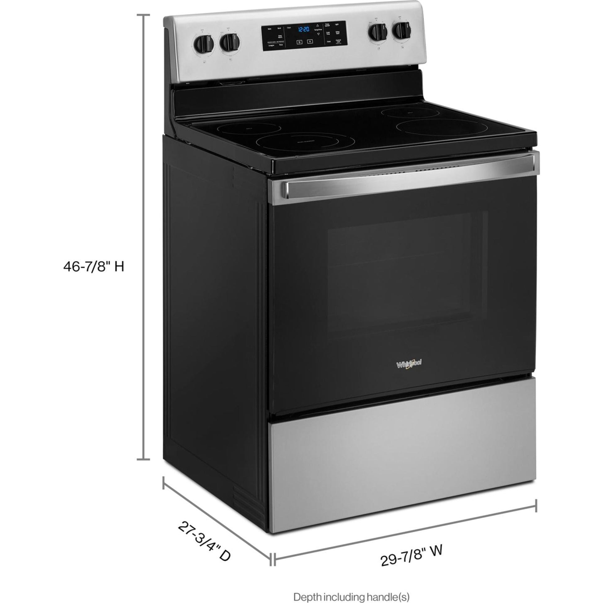 Whirlpool 30" Self Clean Range (YWFE515S0JS) - Stainless Steel