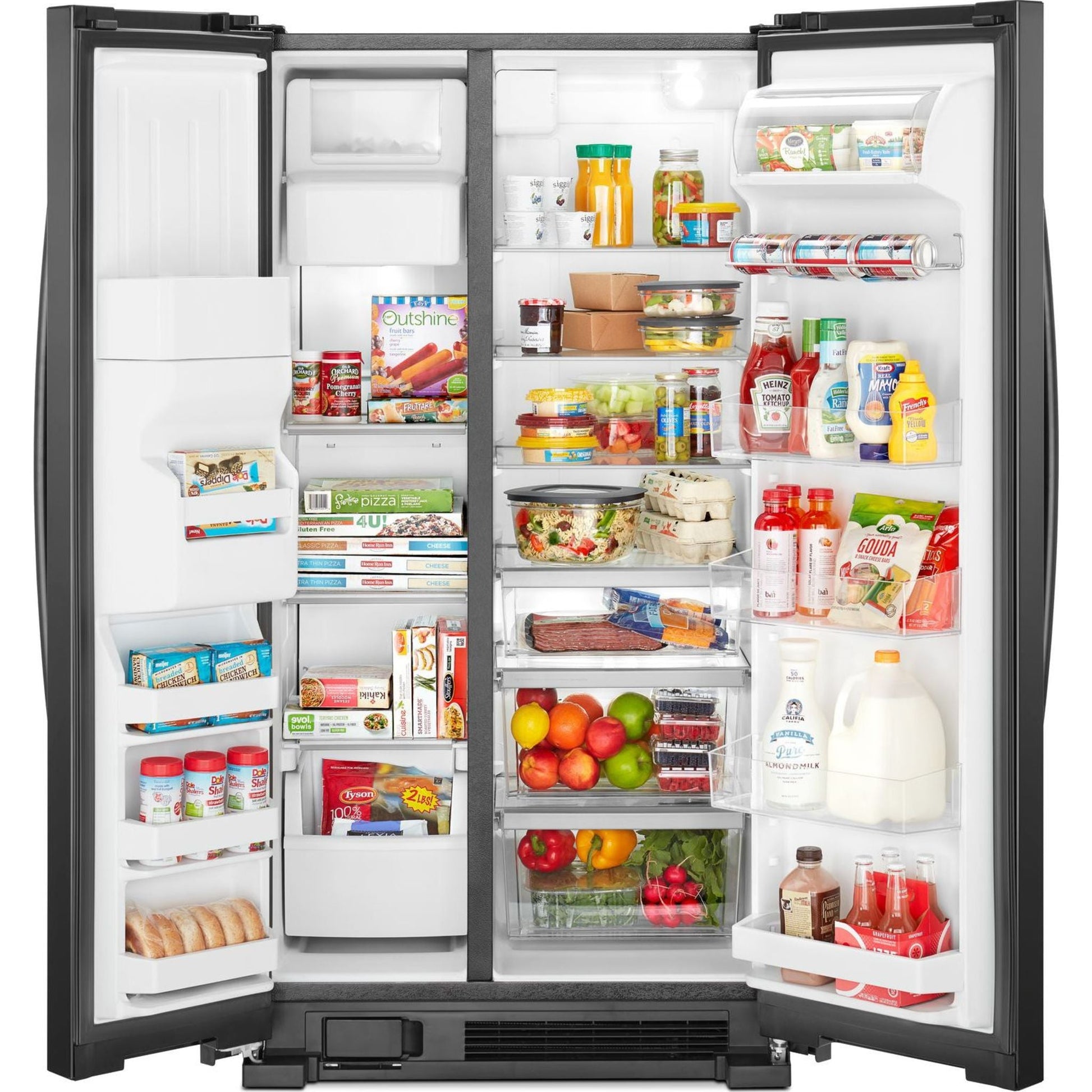 Whirlpool Side x Side Fridge (WRS325SDHB) - Black
