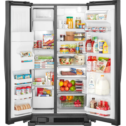 Whirlpool Side x Side Fridge (WRS325SDHB) - Black