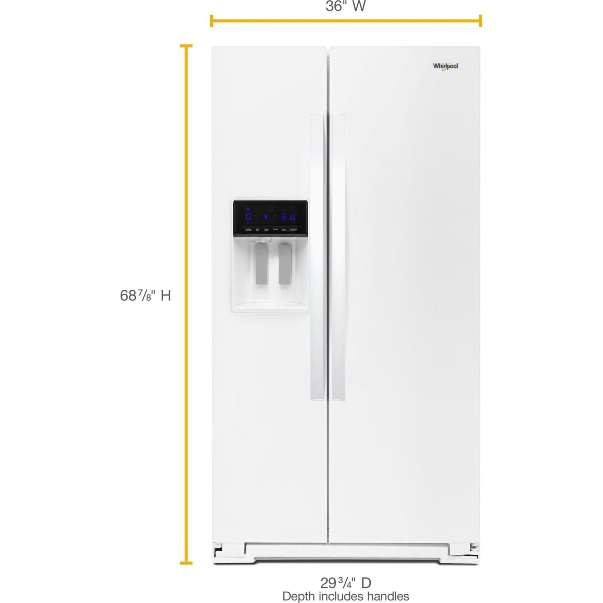 Whirlpool Side x Side Fridge (WRS571CIHW) - White