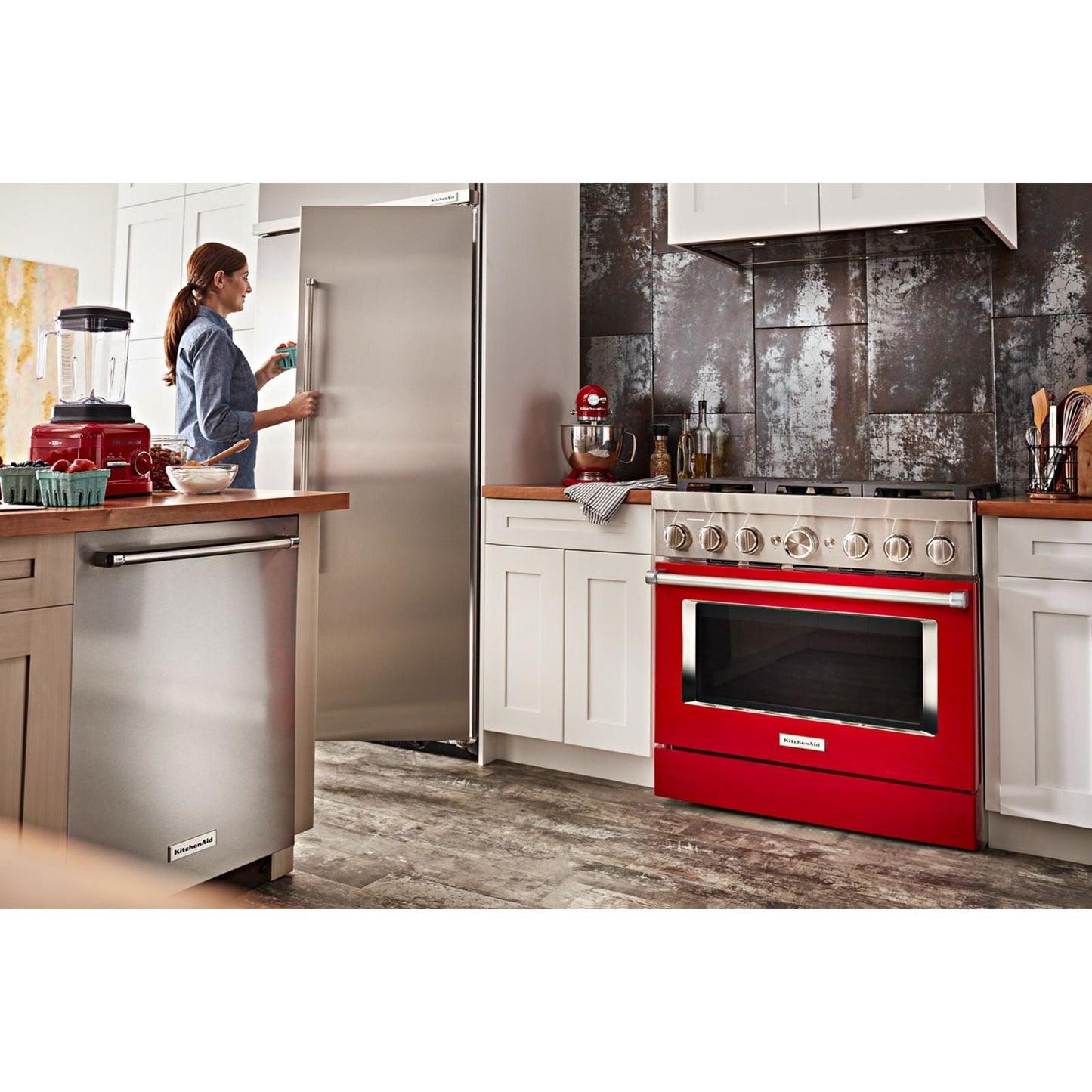 KitchenAid Dual Fuel Range (KFDC506JPA) - Passion Red