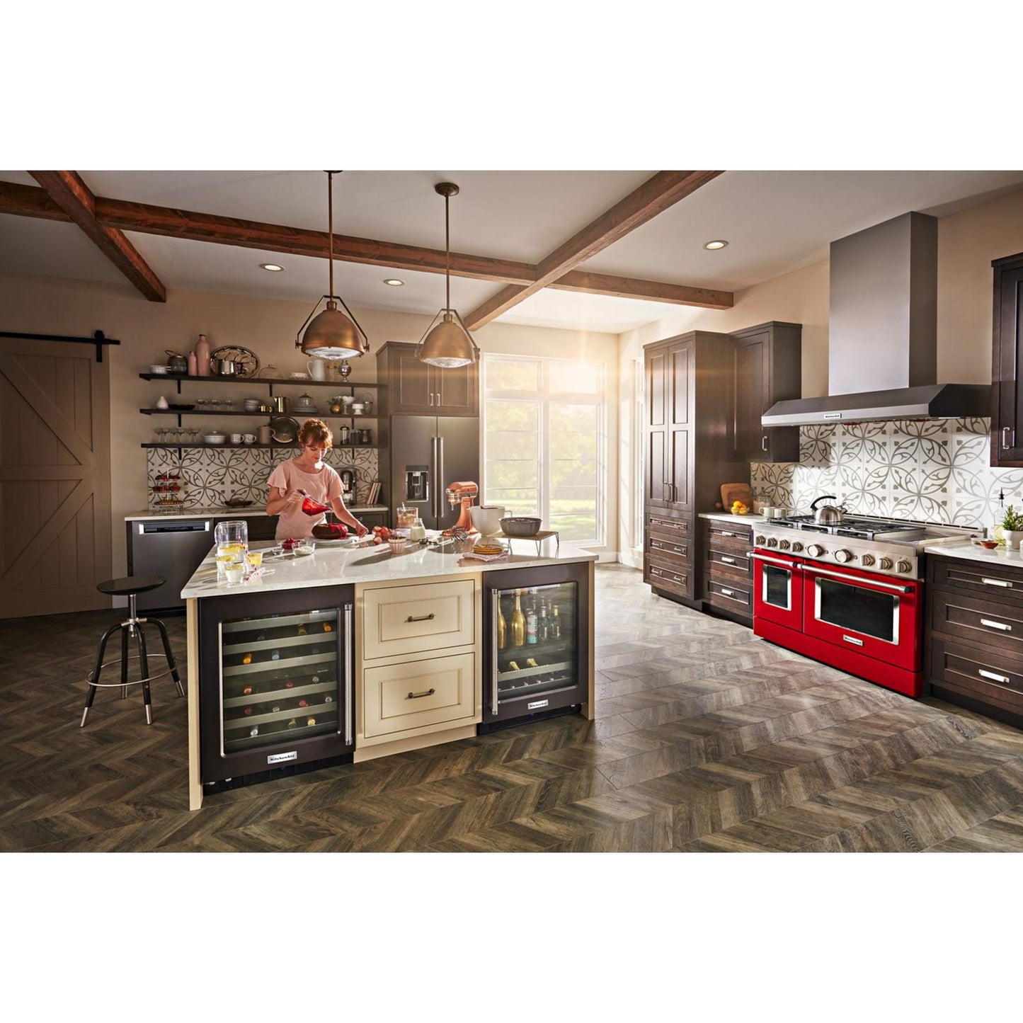 KitchenAid French Door Fridge (KRFC704FBS) - Black Stainless