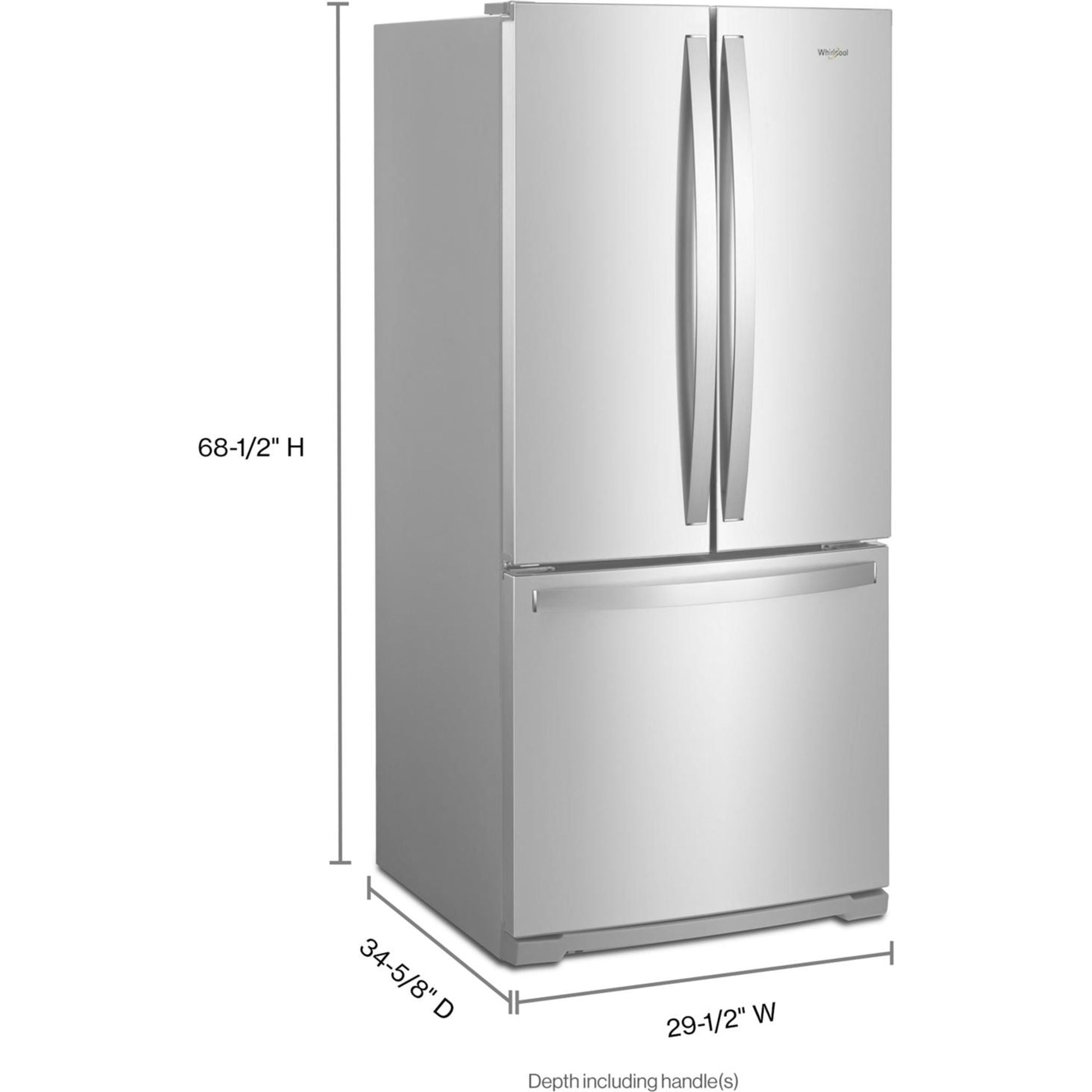 Whirlpool French Door Fridge (WRF560SFHZ) - Stainless Steel