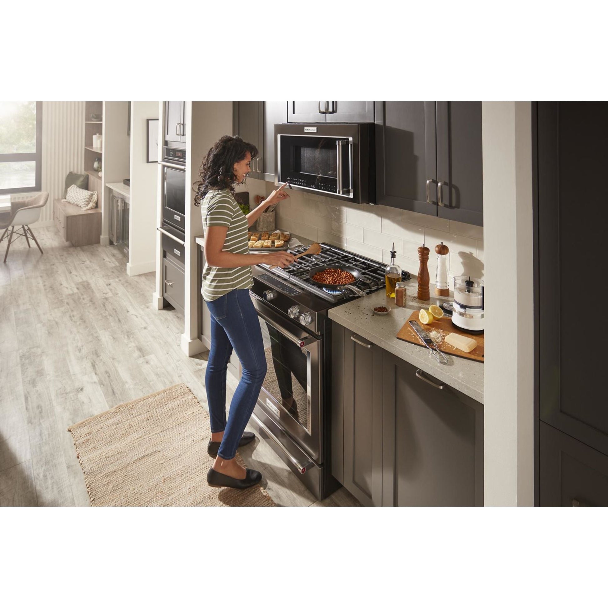 KitchenAid Gas Range (KSGG700EBS) - Black Stainless Steel