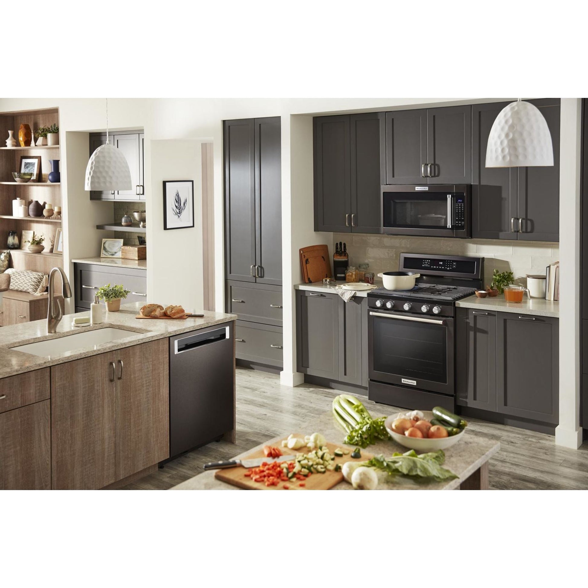 KitchenAid Gas Range (KFGG500EBS) - Black Stainless Steel