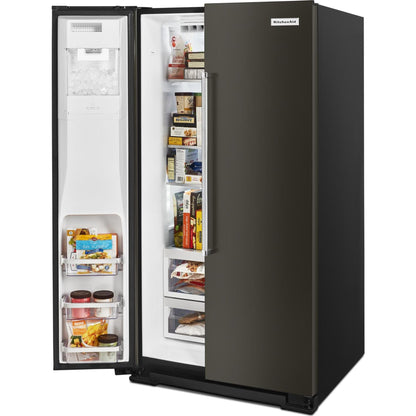 KitchenAid Side x Side Fridge (KRSF705HBS) - Black Stainless