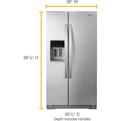 Whirlpool Side x Side Fridge (WRS571CIHZ) - Stainless Steel