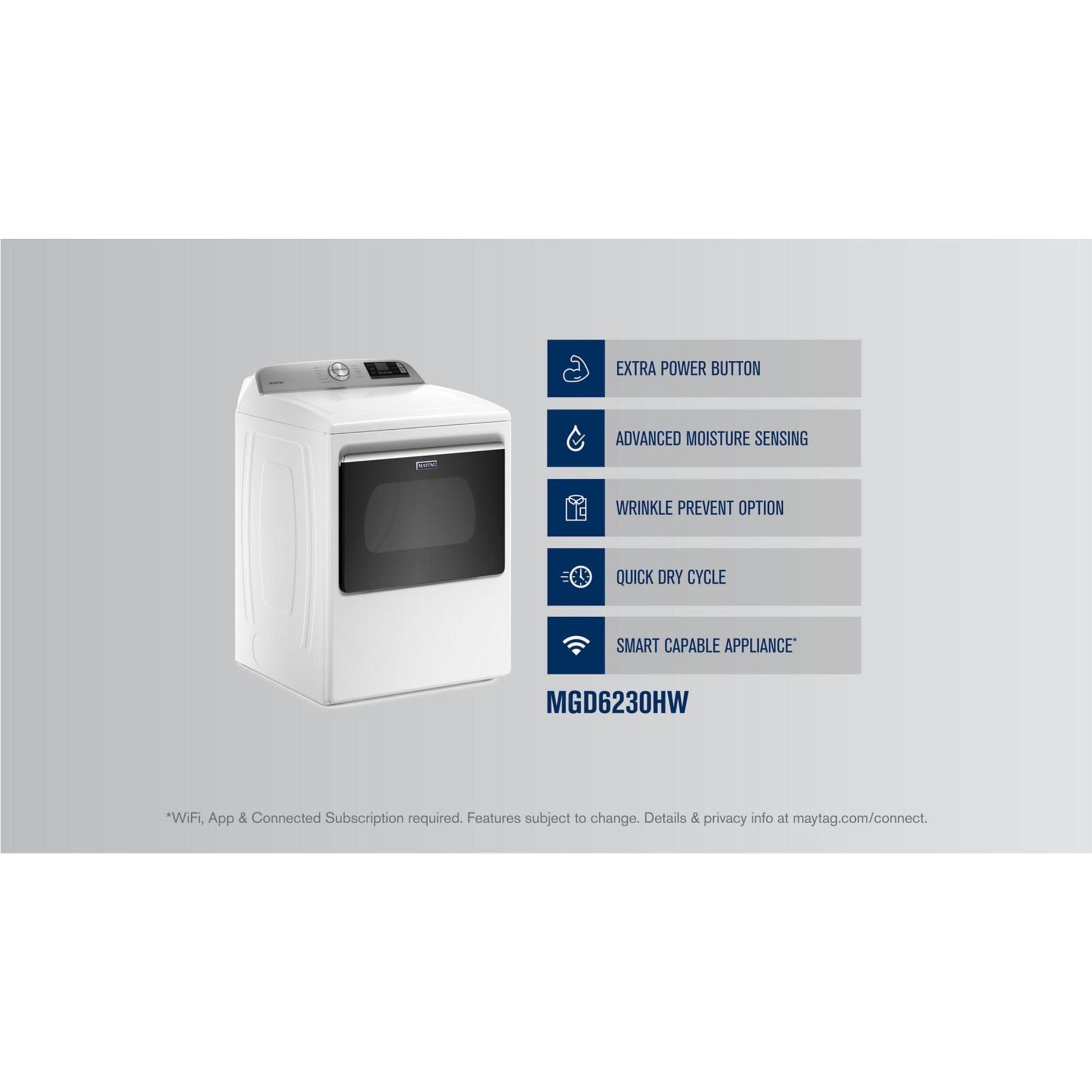 Maytag Gas Dryer (MGD6230HW) - White