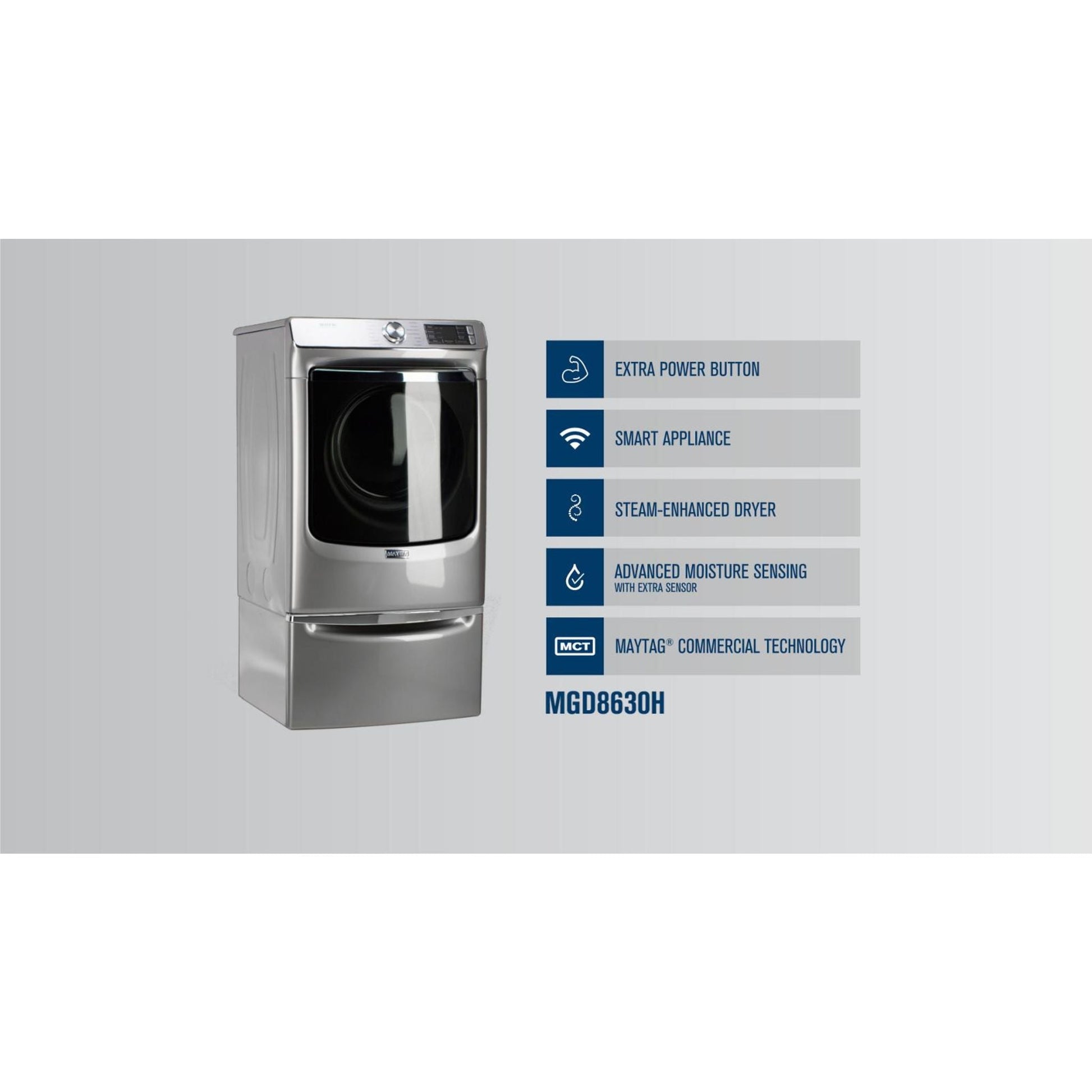 Maytag Gas Dryer (MGD8630HC) - Metallic Slate