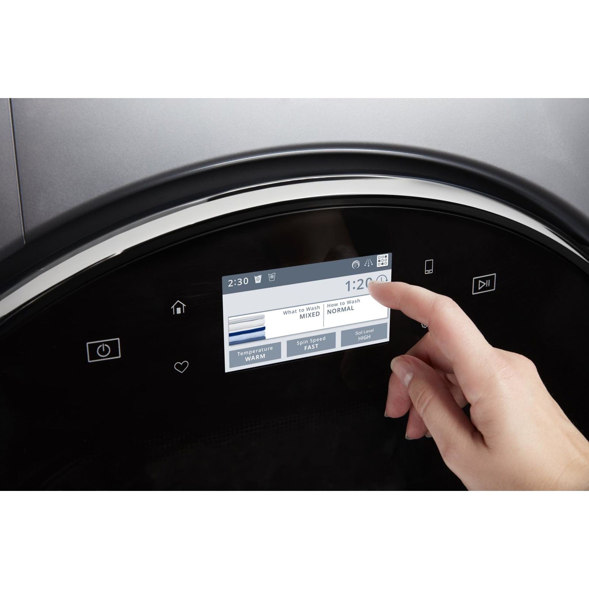 Whirlpool Front Load Washer (WFW9620HC) - Chrome Shadow