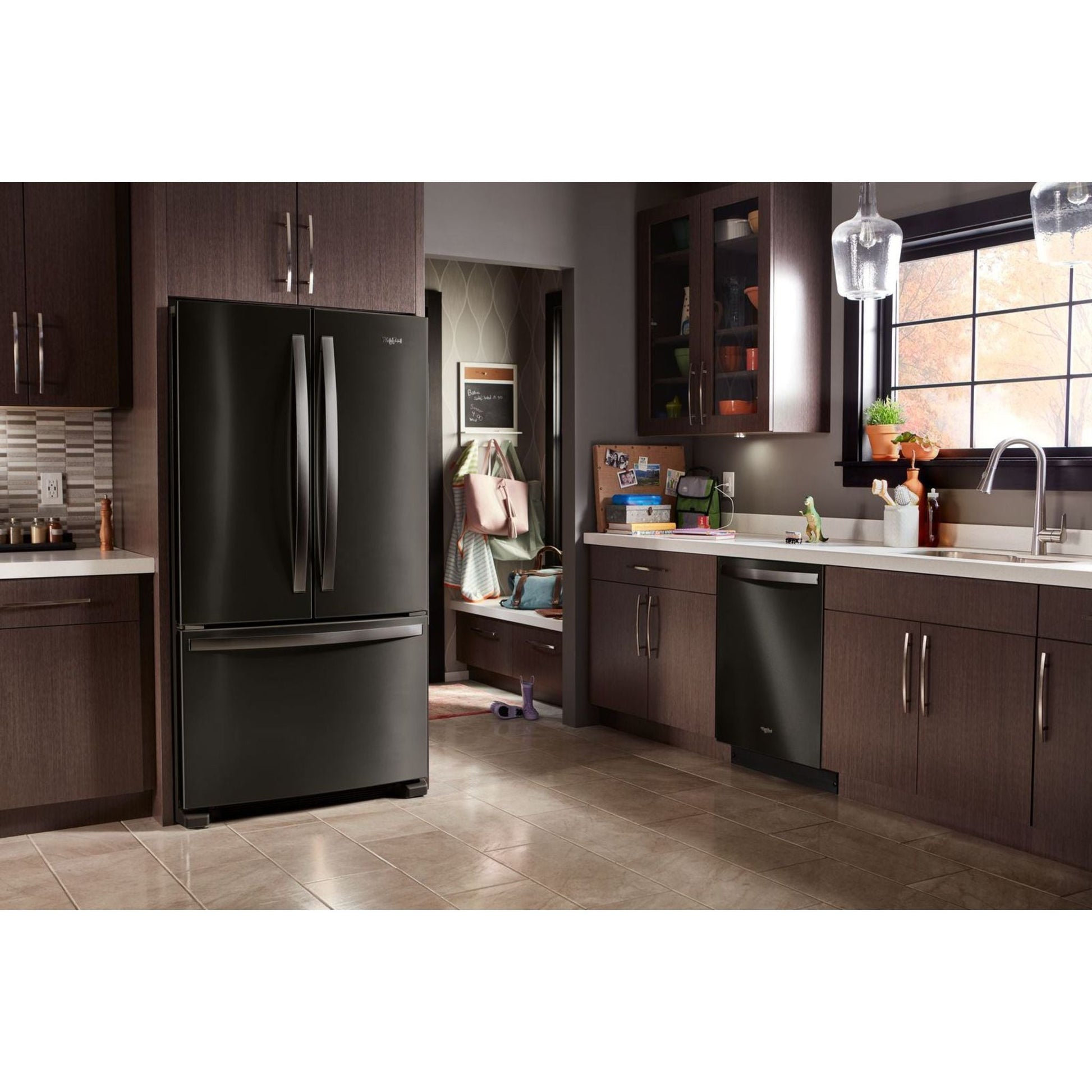 Whirlpool French Door Fridge (WRF535SWHV) - Black Stainless