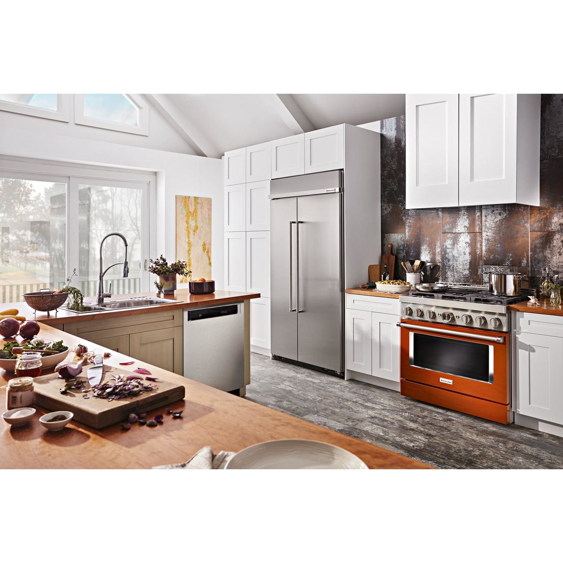 KitchenAid Gas Range (KFGC506JSC) - Scorched Orange