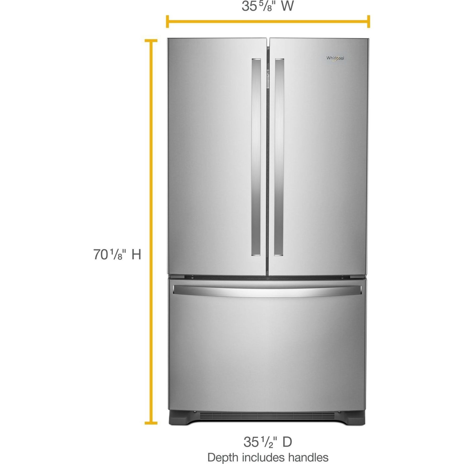 Whirlpool French Door Fridge (WRF535SWHZ) - Stainless Steel