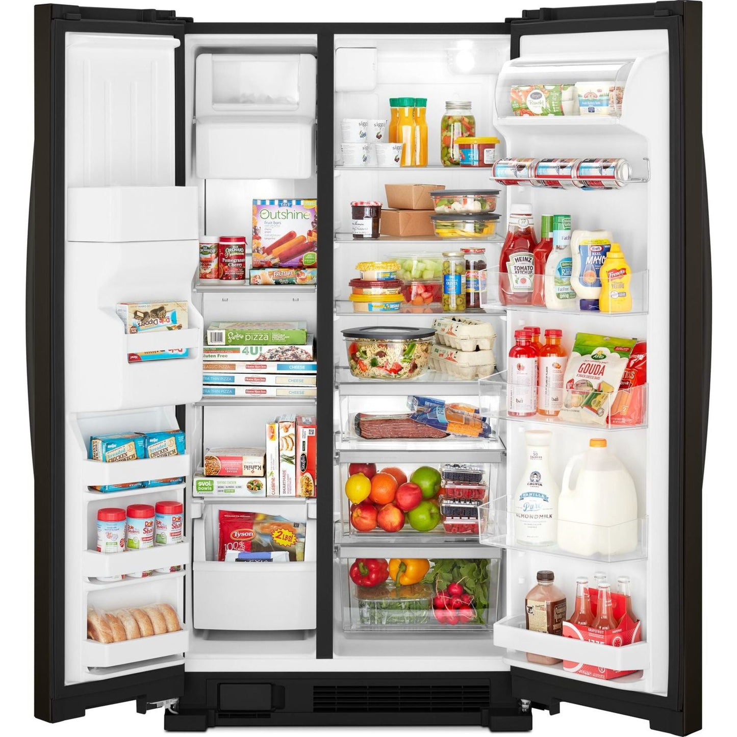 Whirlpool Side x Side Fridge (WRS325SDHV) - Black Stainless