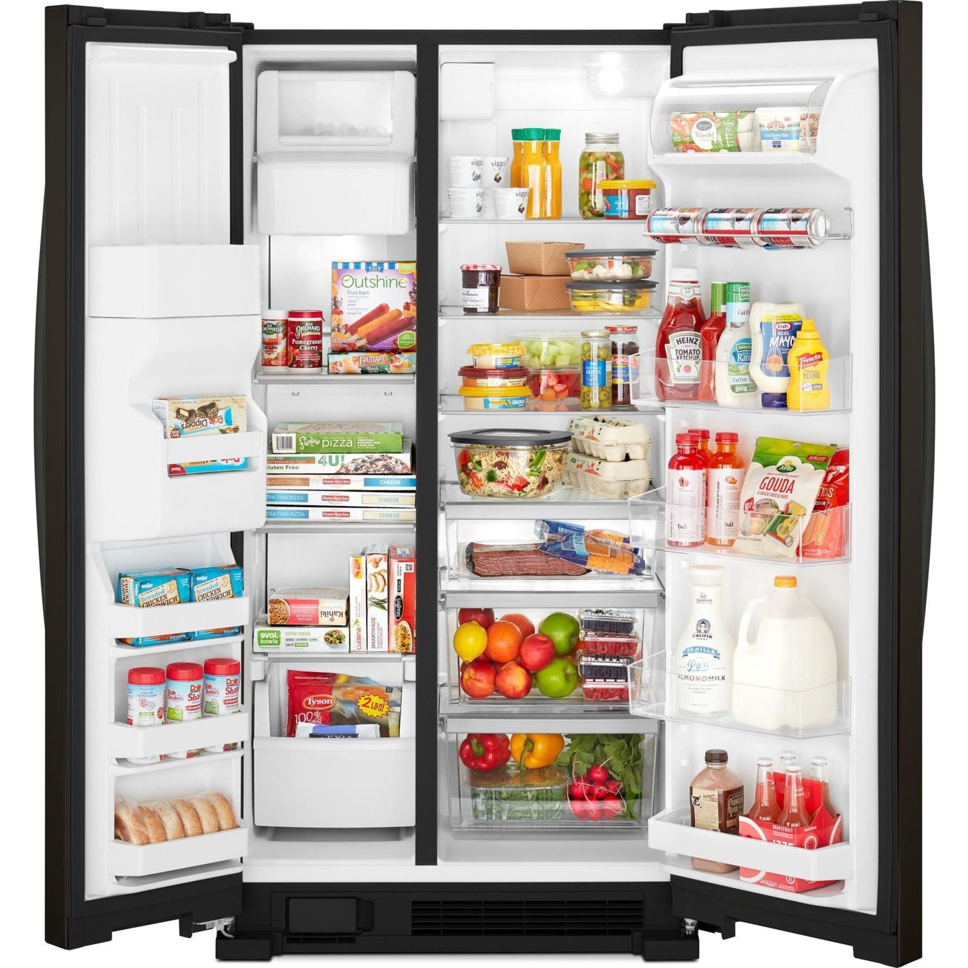 Whirlpool Side x Side Fridge (WRS325SDHV) - Black Stainless