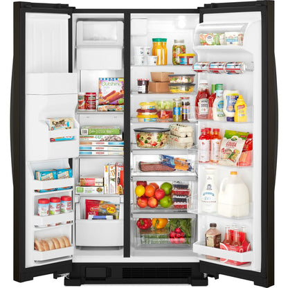 Whirlpool Side x Side Fridge (WRS325SDHV) - Black Stainless