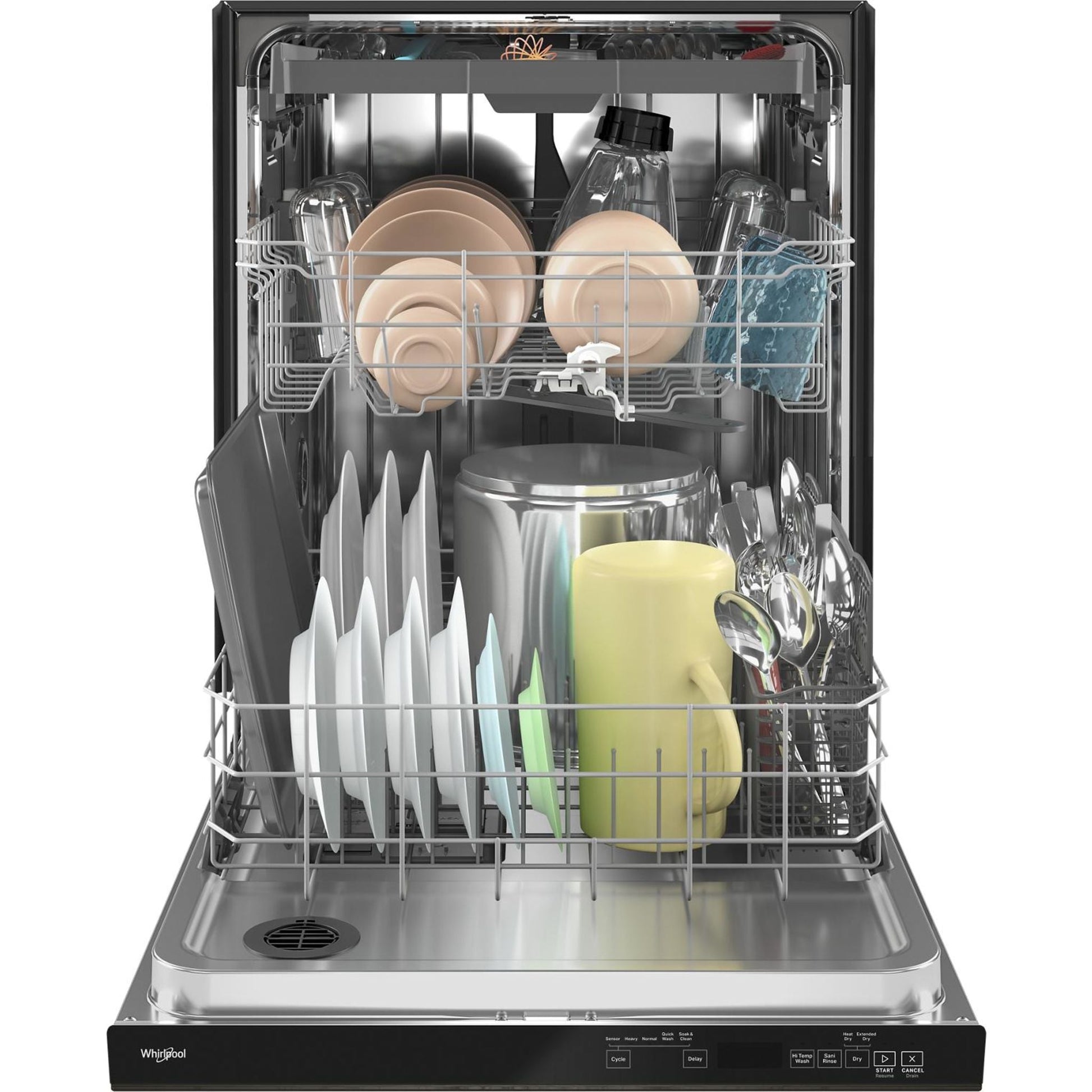 Whirlpool Dishwasher Stainless Steel Tub (WDTA50SAKV) - Black Stainless