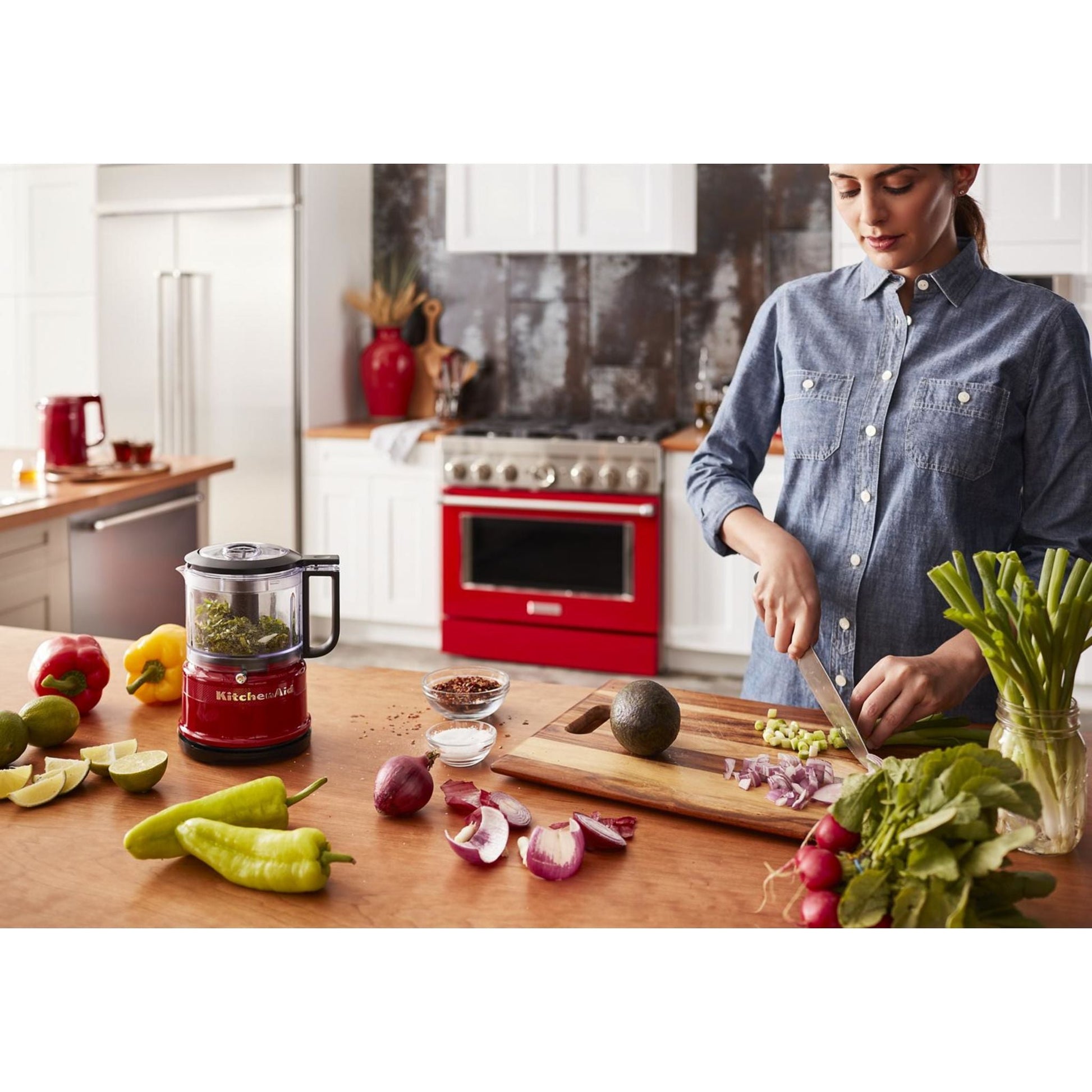 KitchenAid Dual Fuel Range (KFDC506JPA) - Passion Red