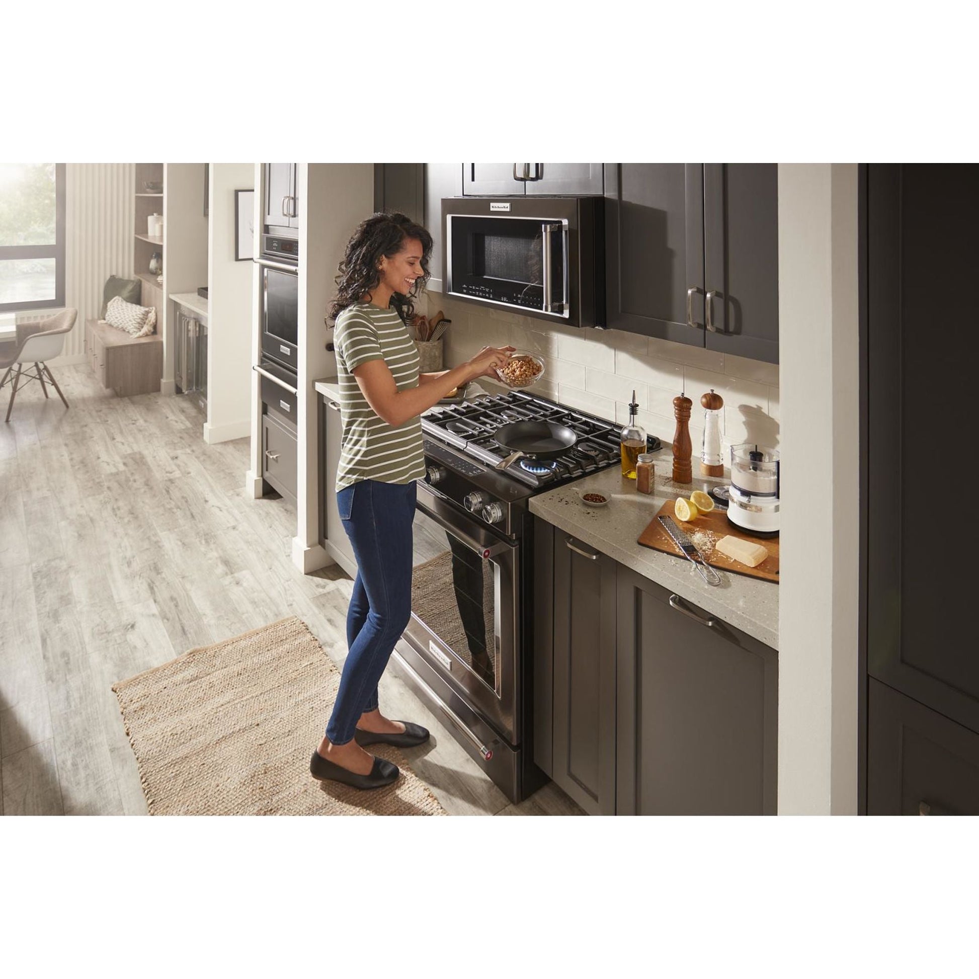 KitchenAid Gas Range (KSGG700EBS) - Black Stainless Steel