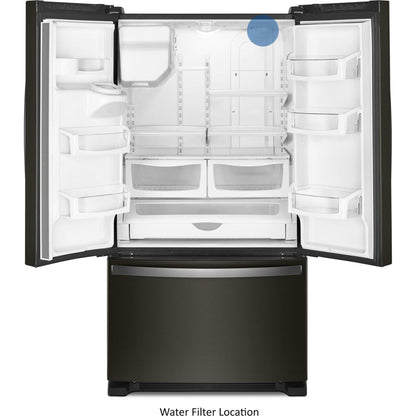 Whirlpool French Door Fridge (WRF555SDHV) - Black Stainless