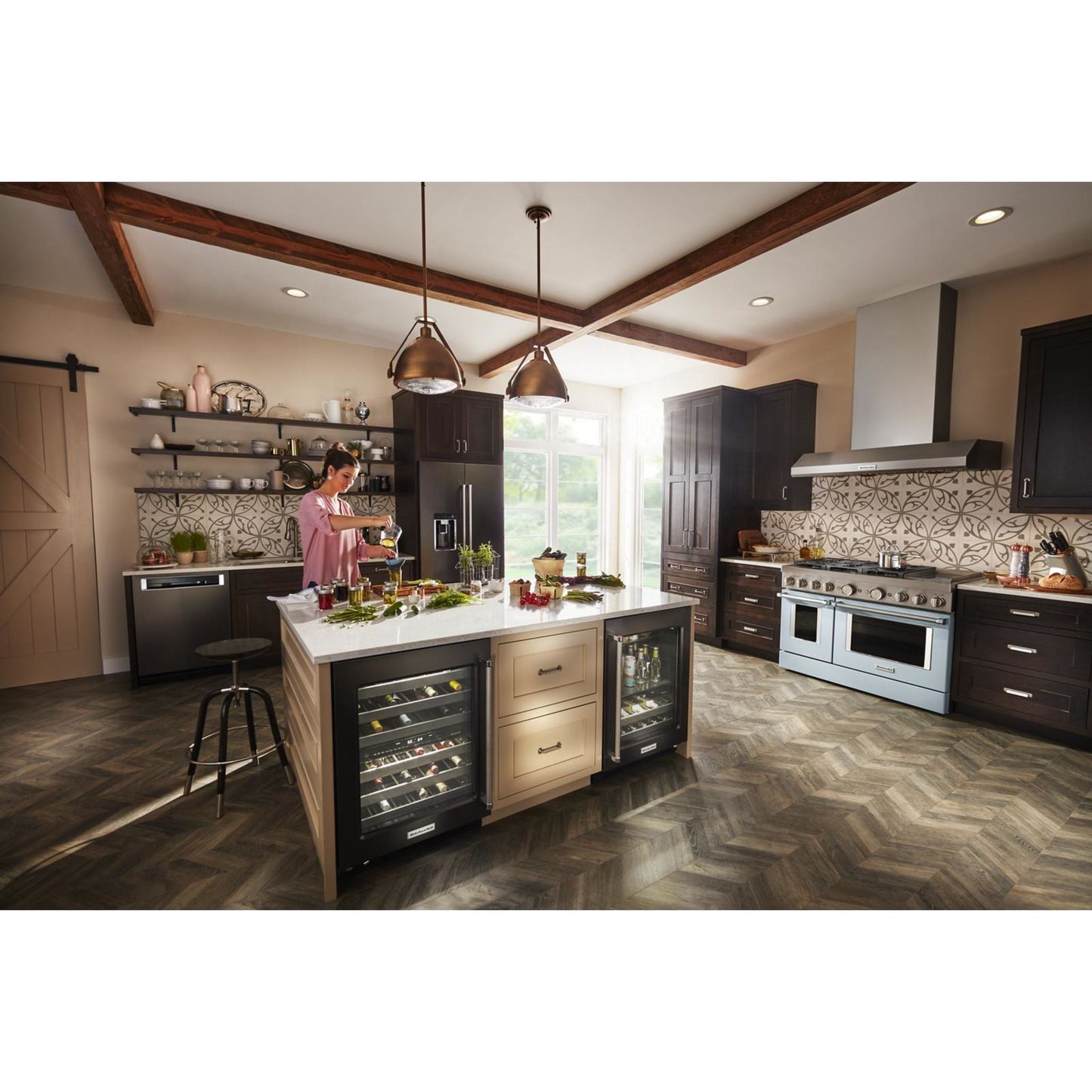 KitchenAid French Door Fridge (KRFC704FBS) - Black Stainless