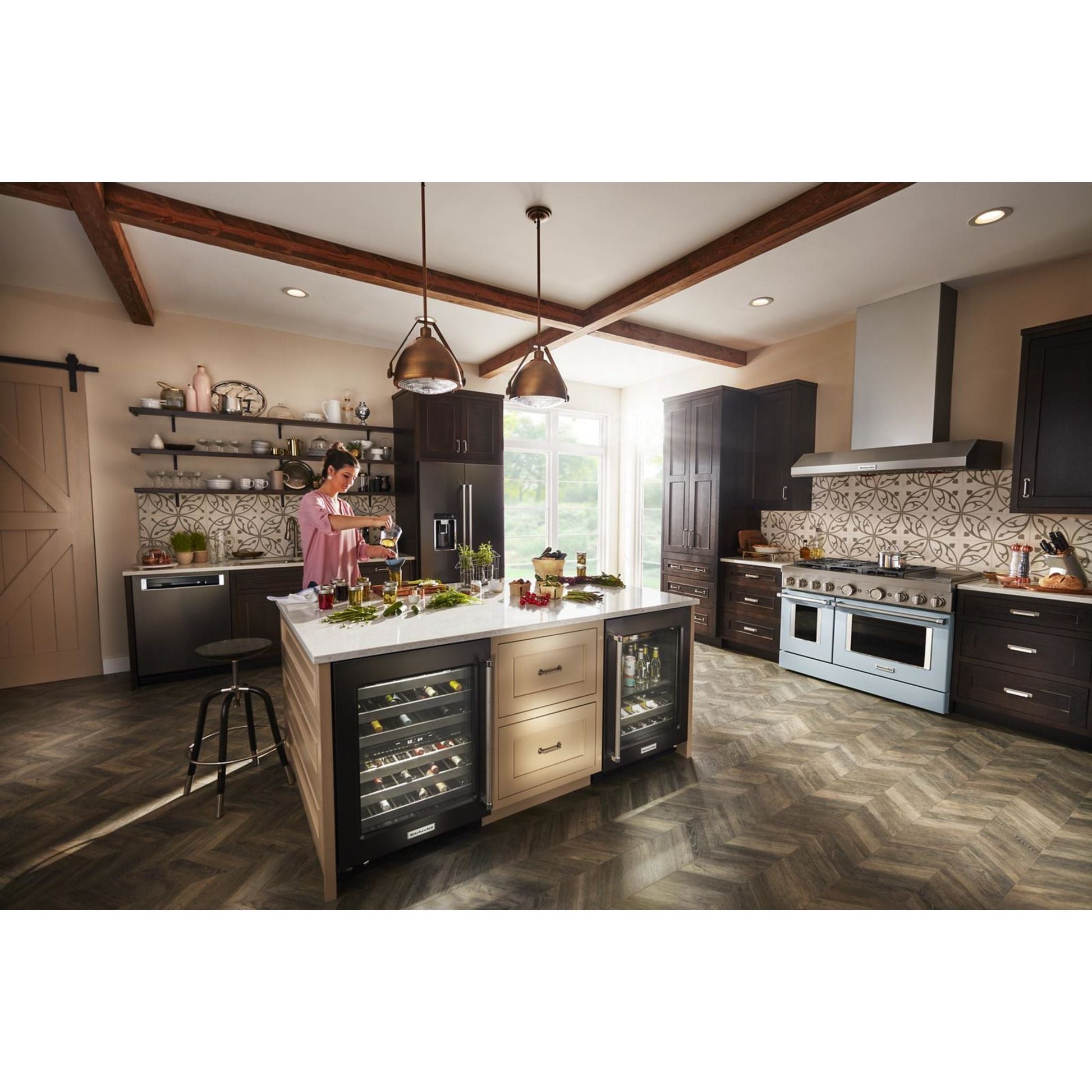 KitchenAid French Door Fridge (KRFC704FBS) - Black Stainless