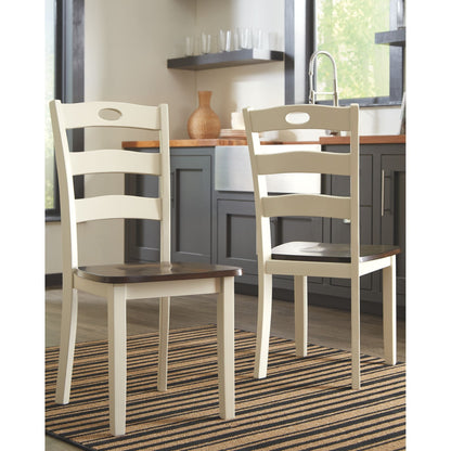 Woodanville 2 Dining Chairs - Cream/Brown - (PKG000099)