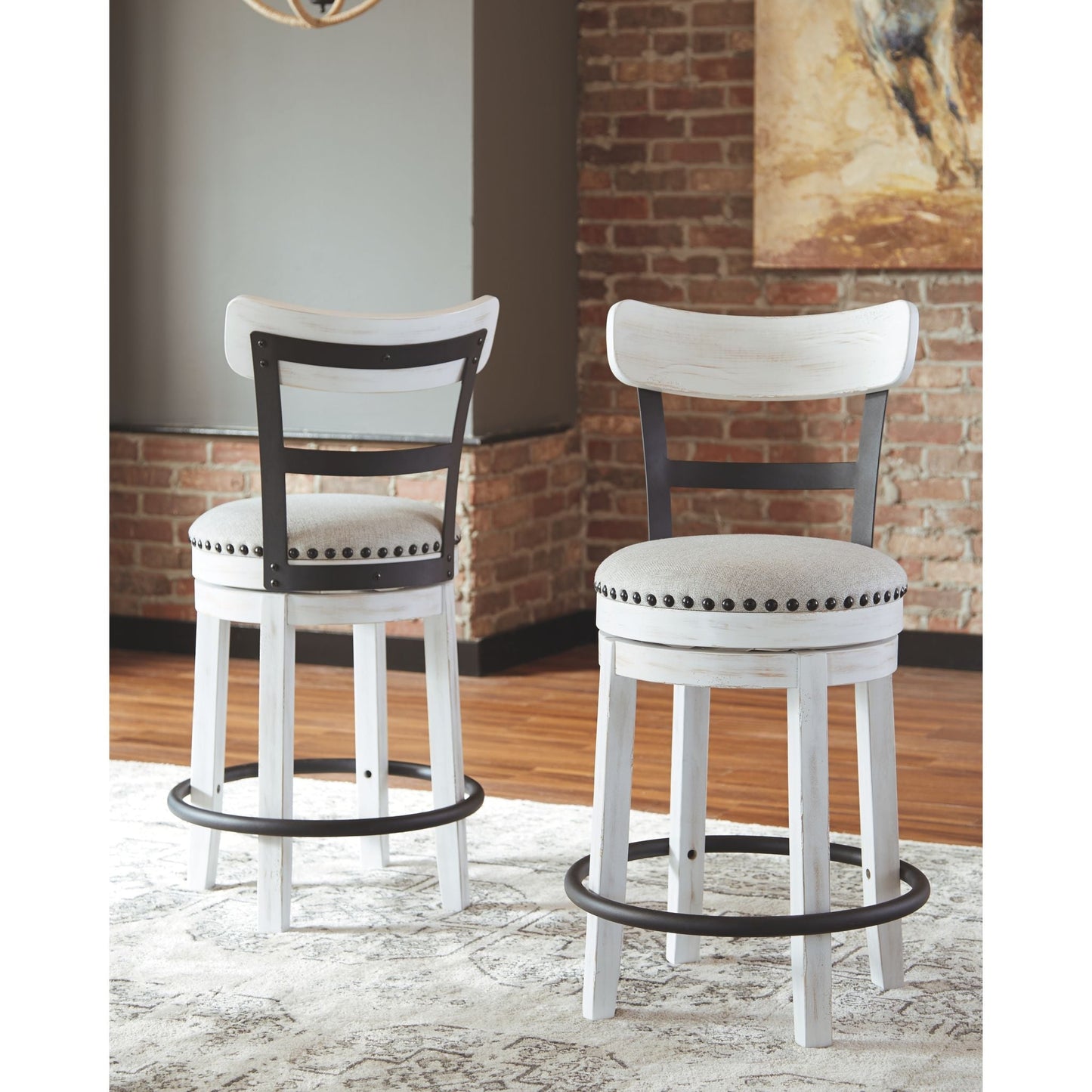 Valebeck Bar Stool - White - (D546-524)