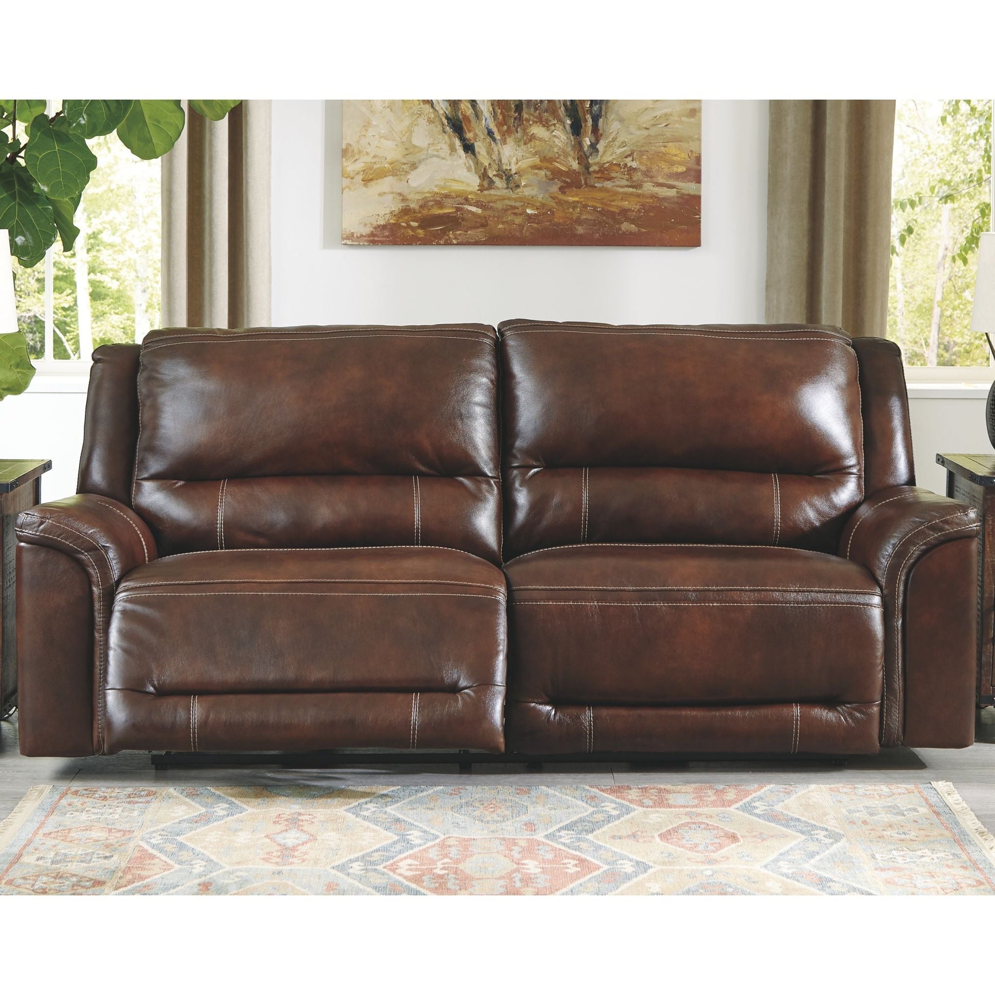 Catanzaro Power Reclining Sofa - Mahogany