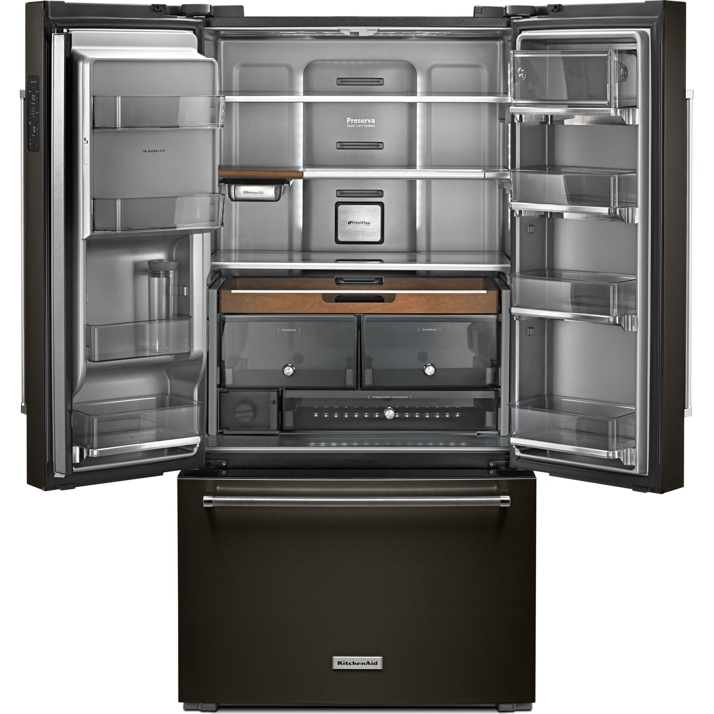 KitchenAid French Door Fridge (KRFC704FBS) - Black Stainless