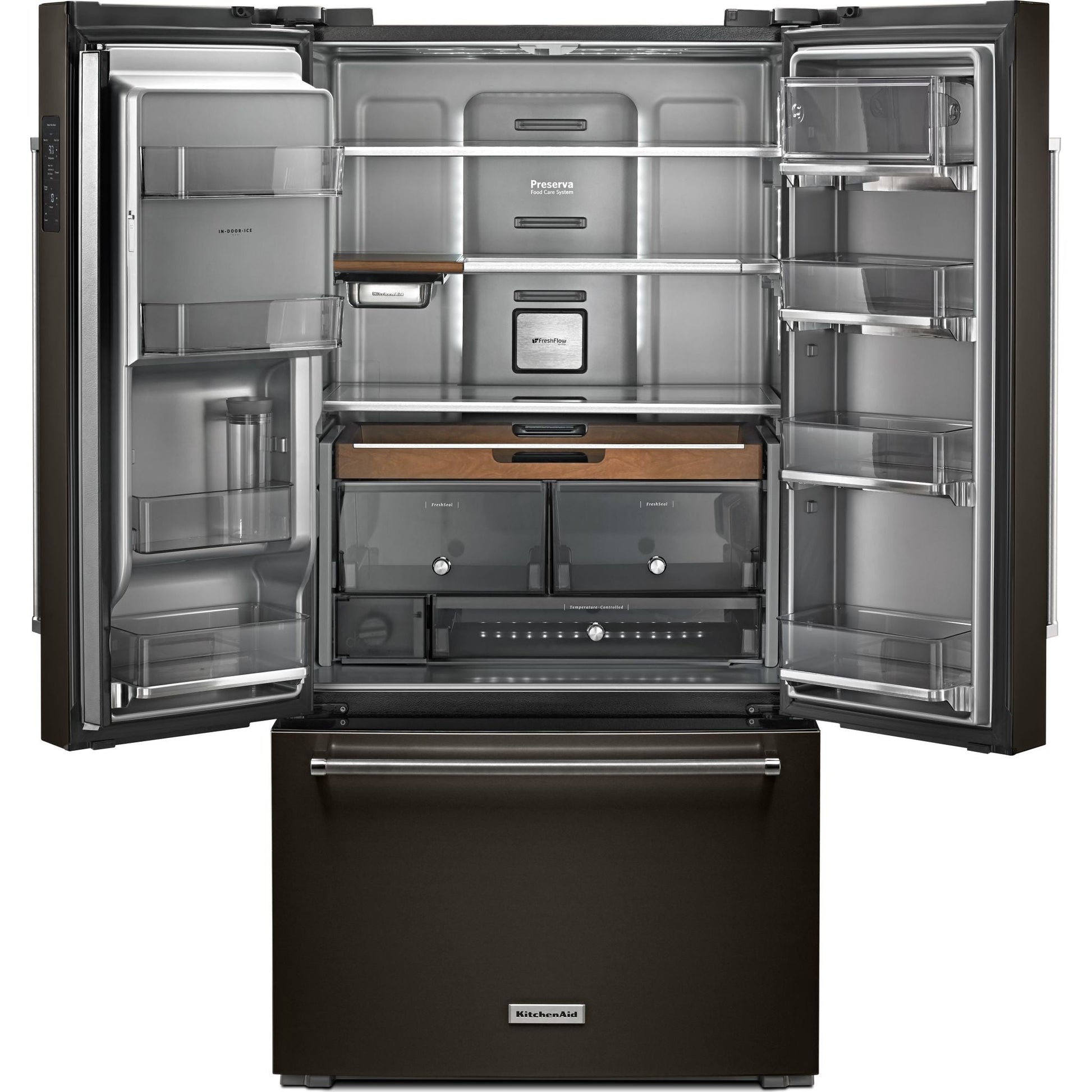 KitchenAid French Door Fridge (KRFC704FBS) - Black Stainless