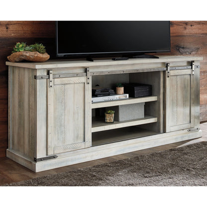 Carynhurst Extra Large TV Stand - Whitewash