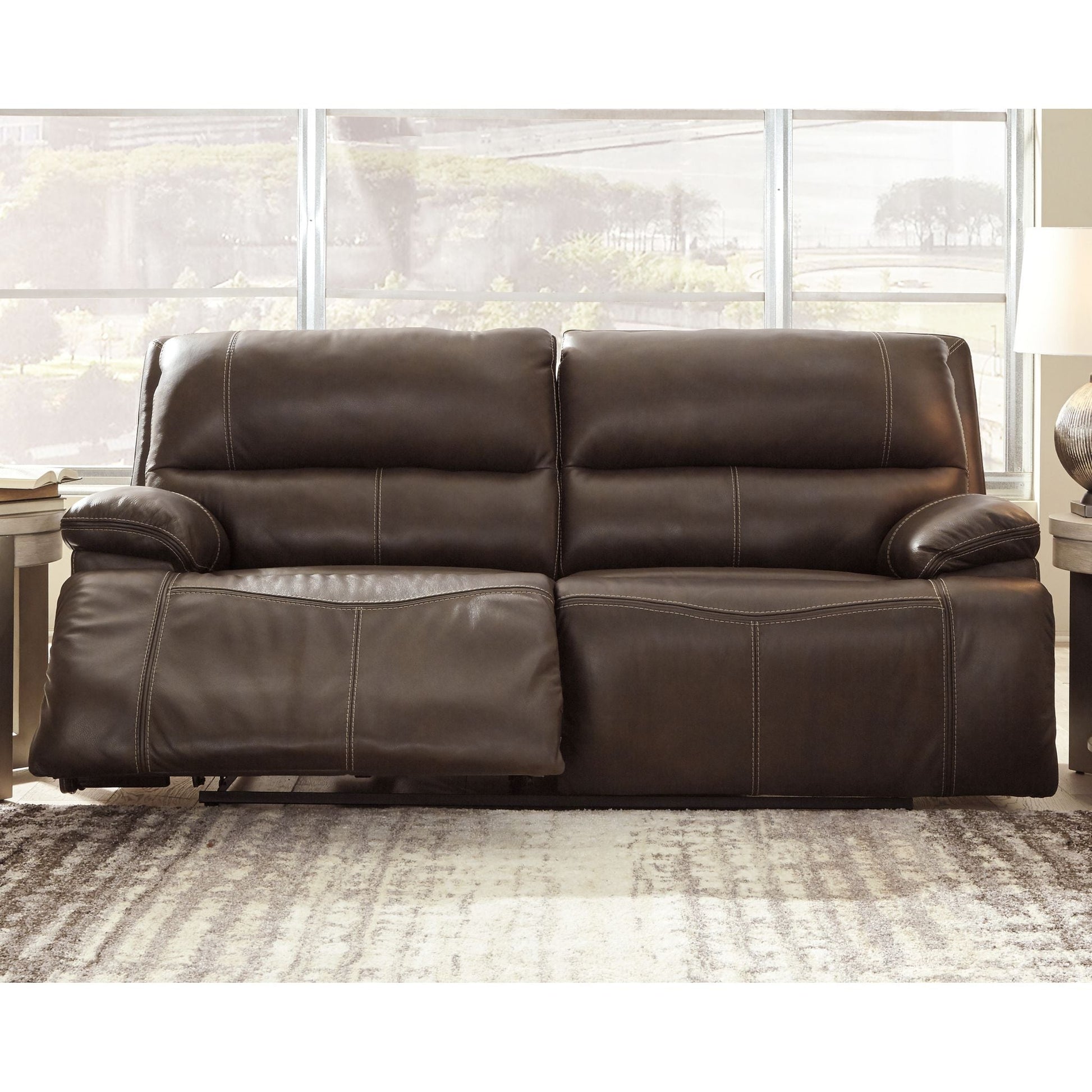 Ricmen Power Reclining Sofa w/ Power Headrest - Walnut