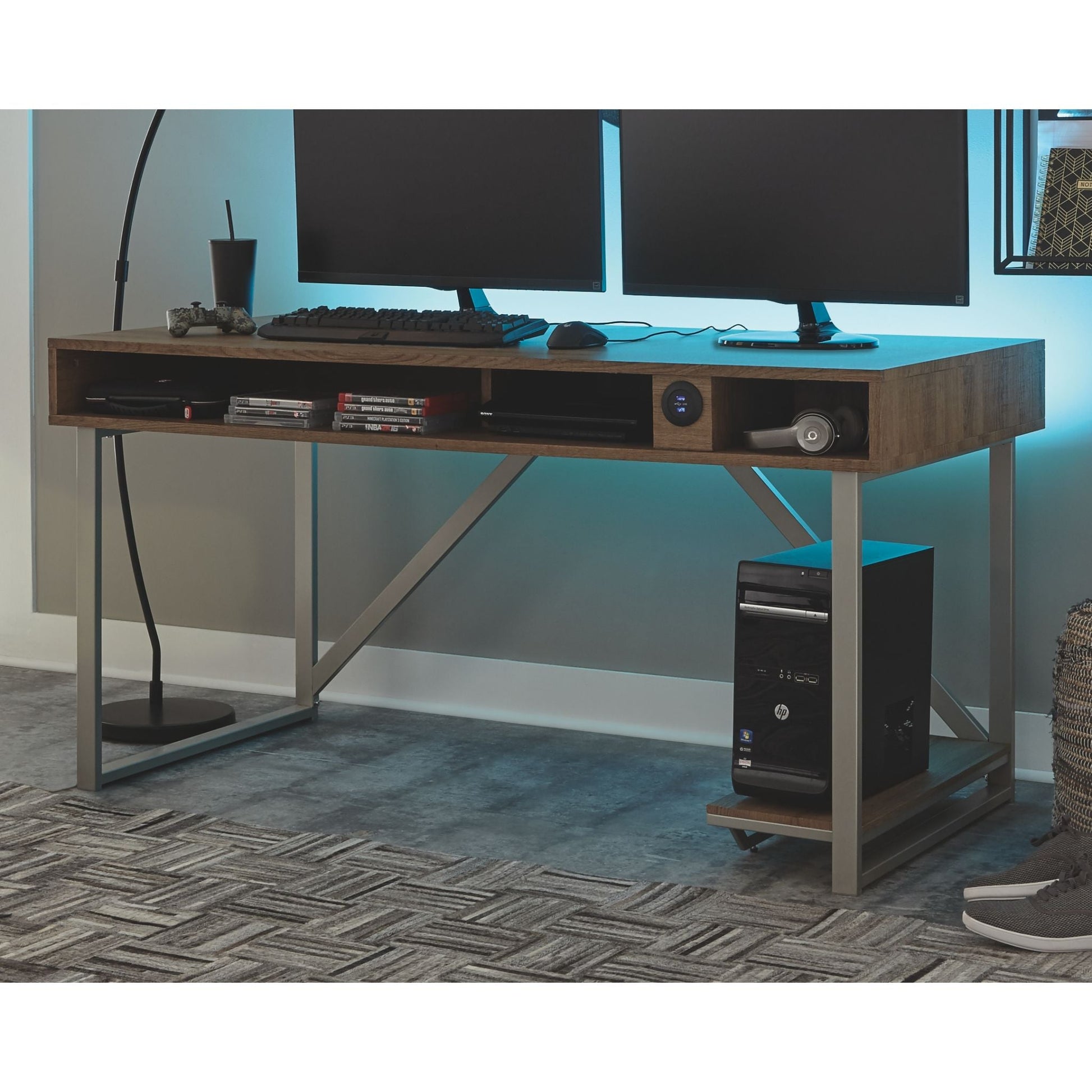 Barolli Desk - Gunmetal
