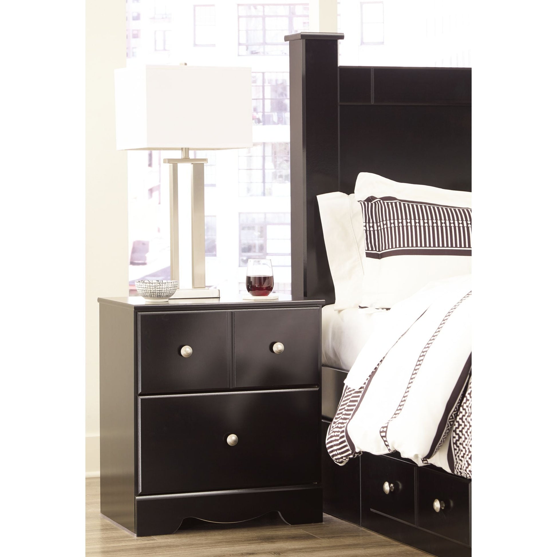 Mirlotown Nightstand - Almost Black